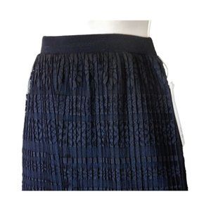 Lace Skirt Joe B by Joe Benbasset L Black Elastic Waist Lined 100% Polyester NEW